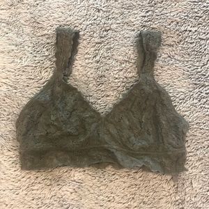 Aerie XL Army Green Lace Bralette - So Comfy!